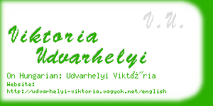 viktoria udvarhelyi business card